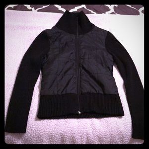 Black zip up sweater jacket